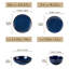 Ensemble de 16 pièces de vaisselle en argile gaufrée bleue au four d'élégance rétro française, artisanat artisanal, 4 personnes, convient pour la maison, la fête, le festival, le cadeau-929059090