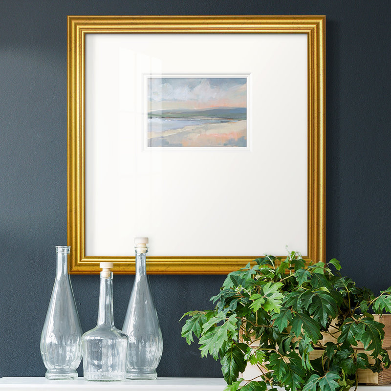 «Coastal Study Ipremium», reproduction encadrée, L 17 po x H 17 po, Papier avec cadre doré