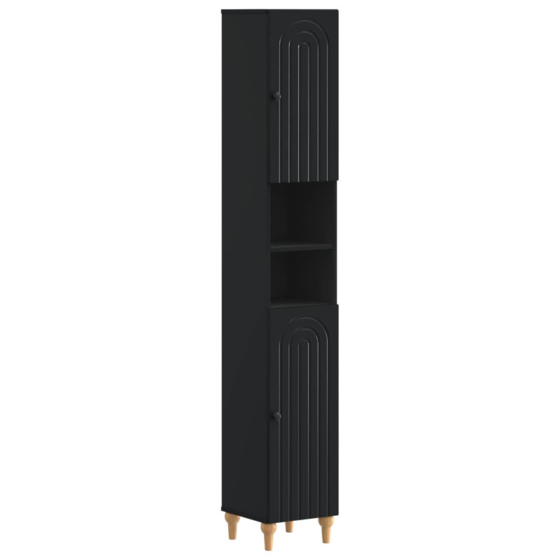 Bathroom Storage Furniture Set, Black