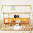 Twin House Bed With Roof And Book Storage - Inspiring Design Led Compartment Playful Selection-680091194