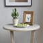  Table de bout en bois rustique avec tablette de rangement, finition gris rétro