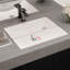  Meuble-lavabo flottant 39,4 po avec lavabo simple, armoire murale, plateau en marbre gris et poignées dorées, noir et gris