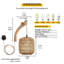 Ameela Solid Wood Plug-in Flush Mounted Sconce