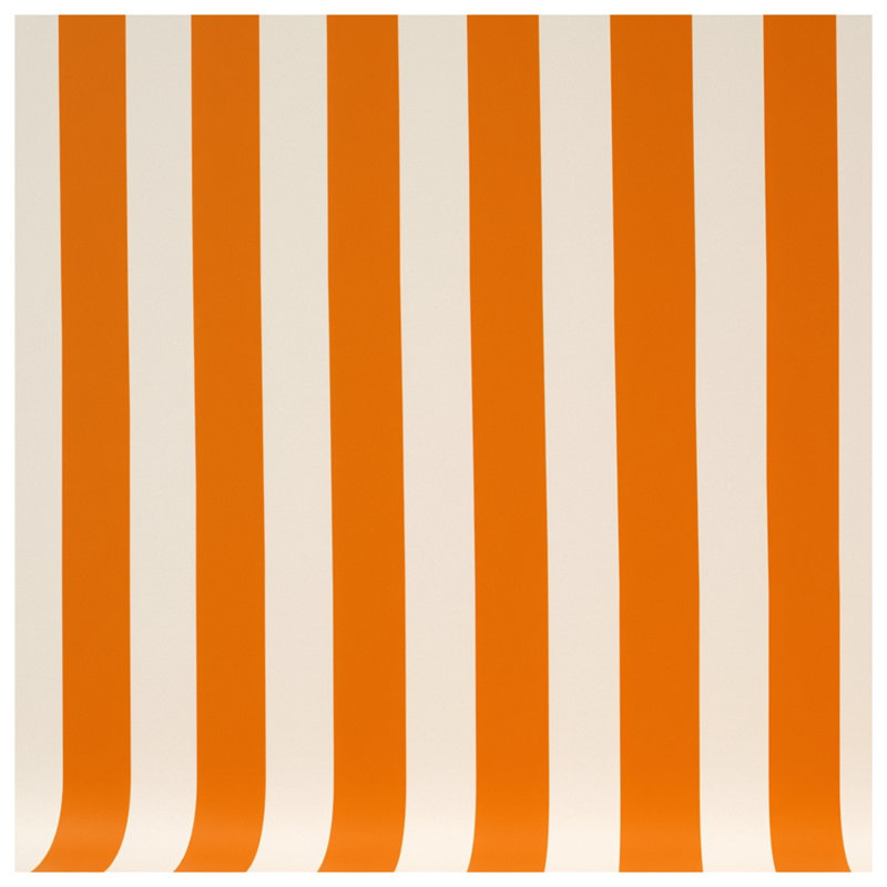 Couvertures à rayures verticales orange et blanches, L 50 po x H 60 po
