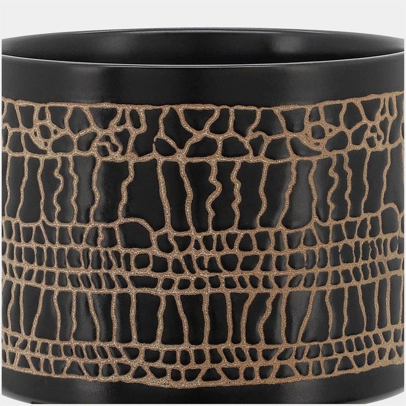 S / 2 5/8 "GLACE GLACÉE AVEC SUPPORT, NOIR