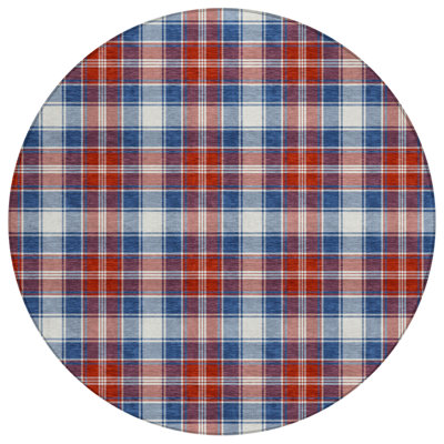 Machine Washable Indoor/Outdoor Chantille ACN2755 Americana Rug