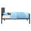 Lit simple en bronze industriel avec structure en fer, design moderne et minimaliste, lit sans sommier, fabrication en métal, sensation industrielle,