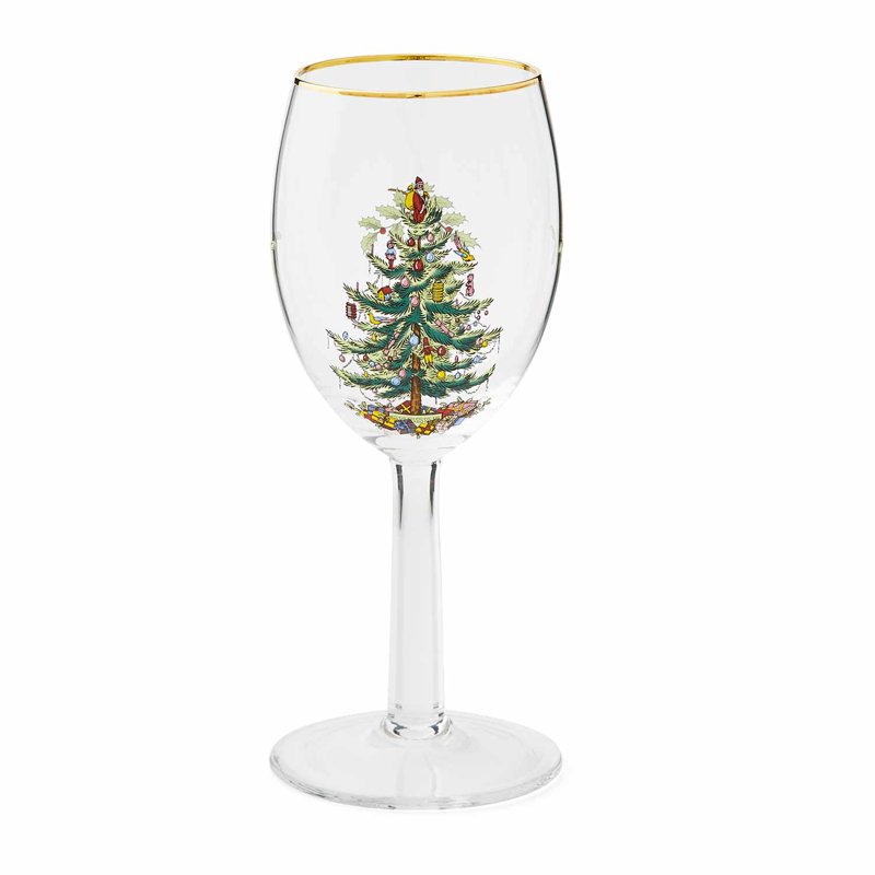 Spode Christmas Tree Wine Glasses 13 Oz