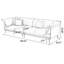 Coussin de canapé modulaire brun en cuir véritable à trois places-563016943