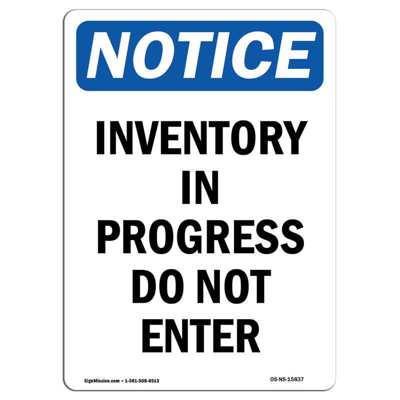 Signe «Inventory In Progress»