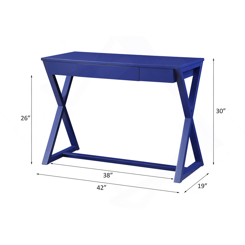 Bureau d'écriture Nalo, finition bleu crépuscule OF00173