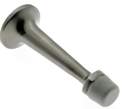 Solid Brass Baseboard Stop, Antique Nickel