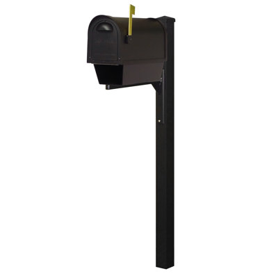 Aluminum Post Mounted Mailbox with Magnetic Closure
