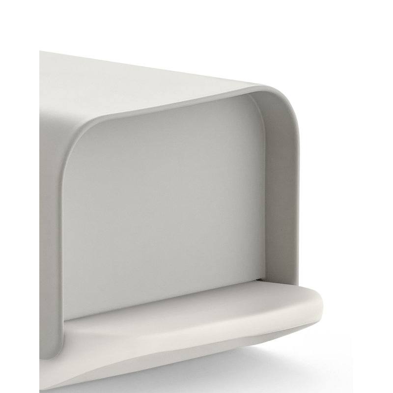 Warm Gray Stainless Steel and Porcelain Butter Dish