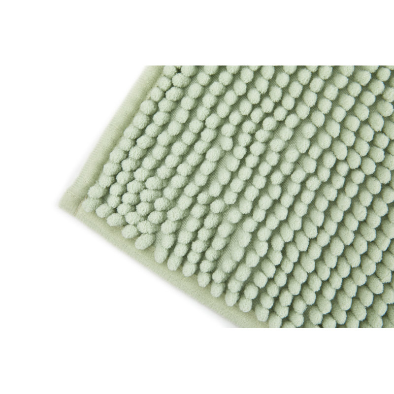 Heloise Rectangle Bath Mat, 40cm W x 60cm L, Sage Green