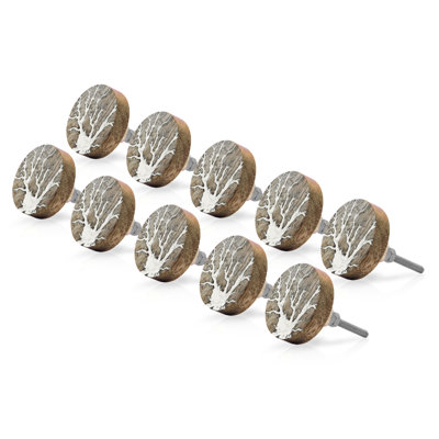 Thunder Crack 1-7/10 in. Wooden Round Knob