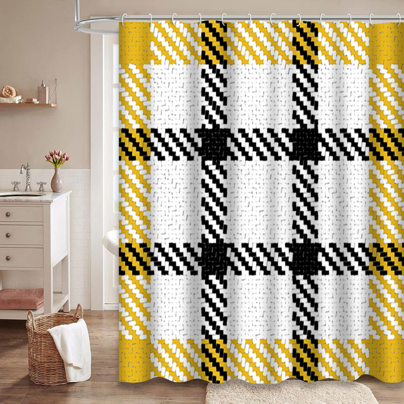 Rideau de douche avec 12 crochets Lumberjack, L 72 po x l 78 po