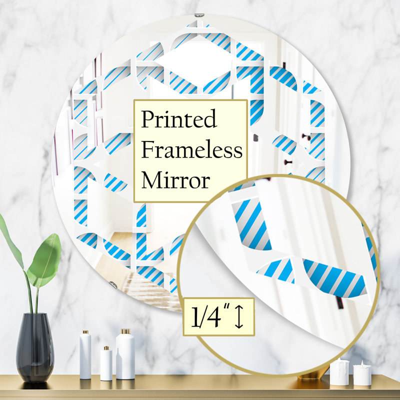 Miroir mural éclectique 3D, H 31,5 po x l po