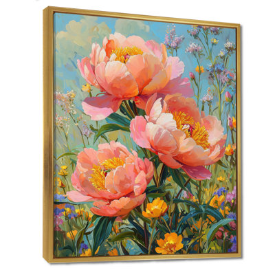 Peonies In The Wildflower Patch II - Peonies Wall Art