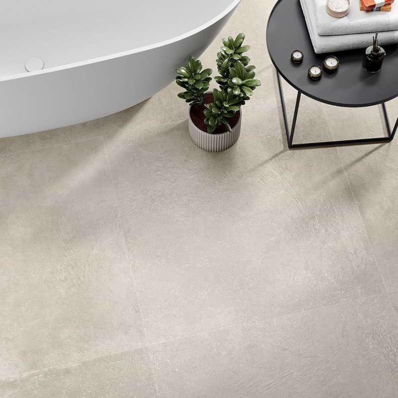 Stoneside 36x36 Matte Porcelain Tile, Cream Beige