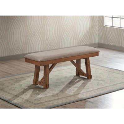 Stylish Wooden Dining Bench with Comfortable Cushion, for Dining Rooms, Kitchens, and Entryways