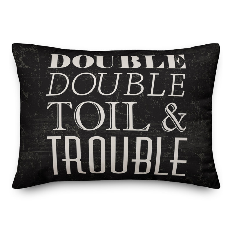  Housse et insert de coussin rectangulaire Double Toil Trouble
