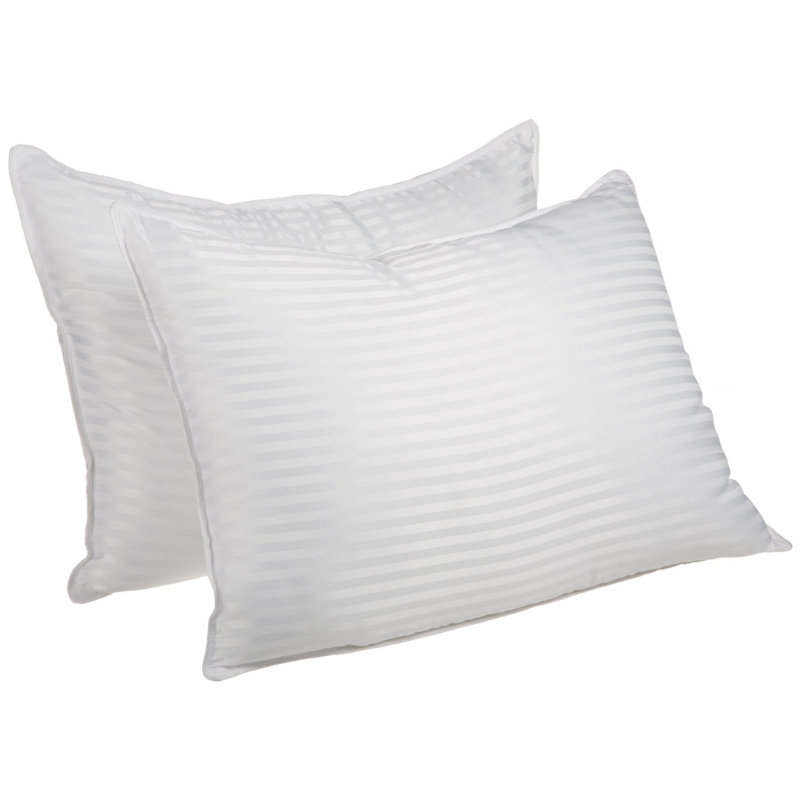 Akron Stripe Down Alternative Support Pillows, Standard Pillow: 20" x 28"
