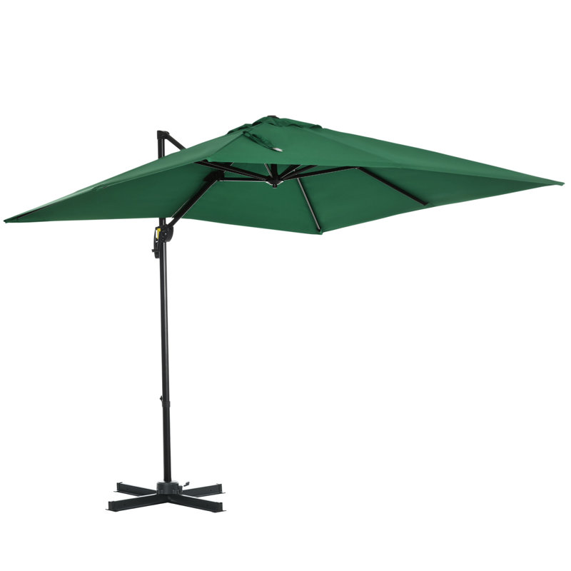 Parasol carré en porte-à-faux 8 pi Naaya, Vert