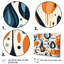 Orange orange bleu Mid-Century Balance I - imprimé-987191825-987191826