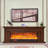 Walnut Solid Wood TV Cabinet Fireplace-118332721-118332724