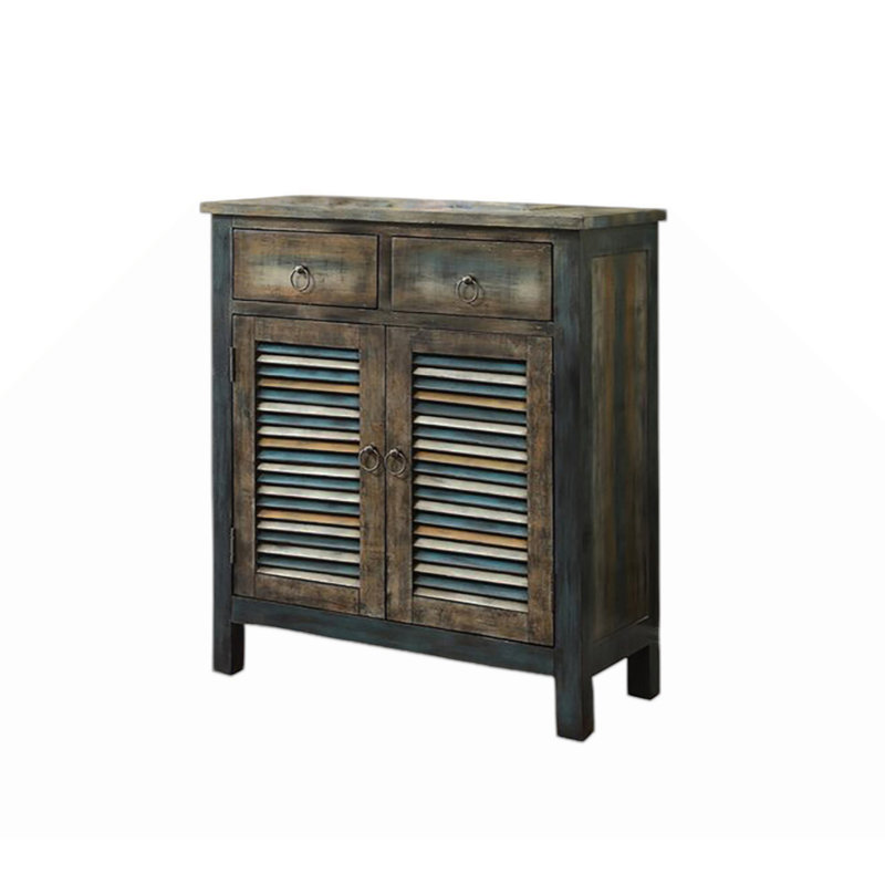 Glancio Console Table In Antique  & Teal 97253