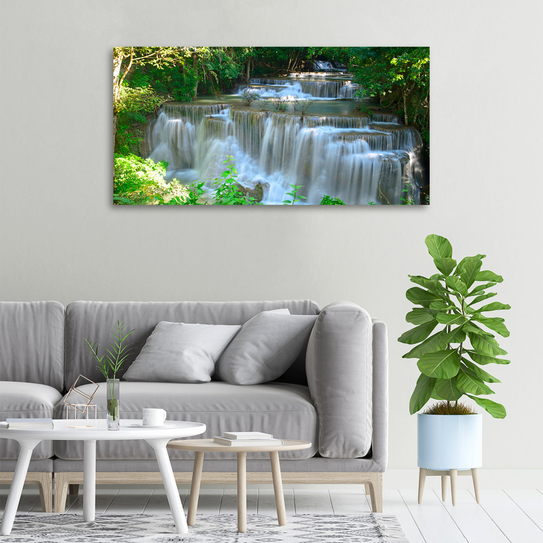 Wasserfall - Kunstdrucke auf Leinwand - Wrapped Canvas