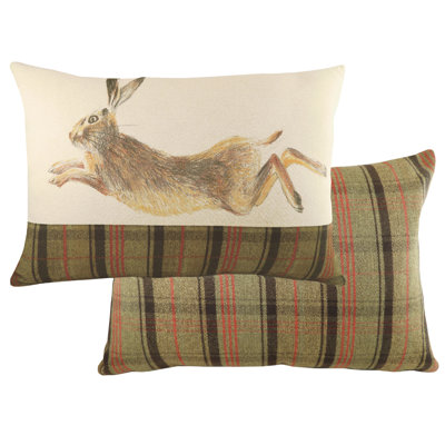 Plaid Rectangular Cushion