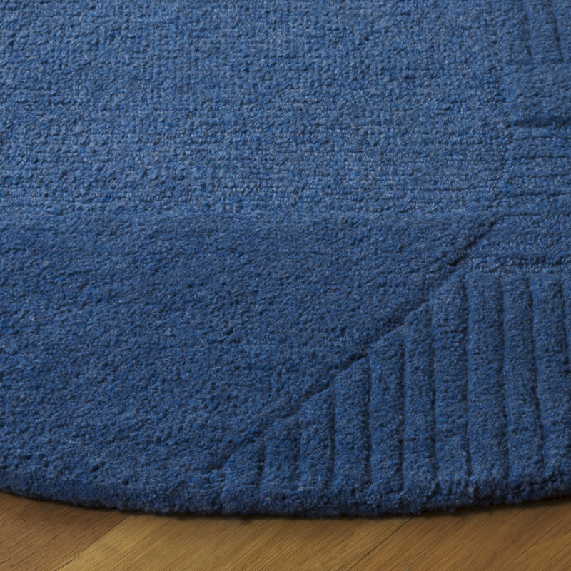 Tapis à motif géométrique touffeté à la main Ivanenko , Rond 6 pi