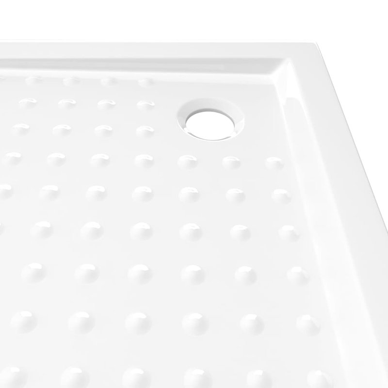 Jaimes Plastic Shower Tray - White, Corner, 4cm H x  90cm W x 90cm D