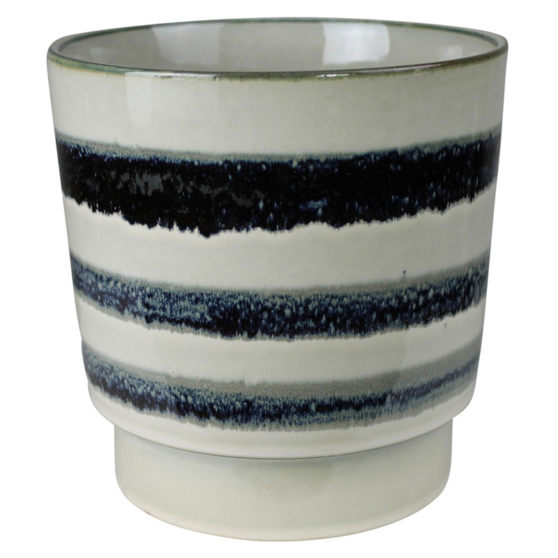 Petit cache-pot bleu Aidenjohn, H 6,25 po x l 6 po x P 6 po