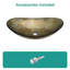 Élégant lavabo vasque en verre doré avec drain escamotable Artistic-123428857-123428860