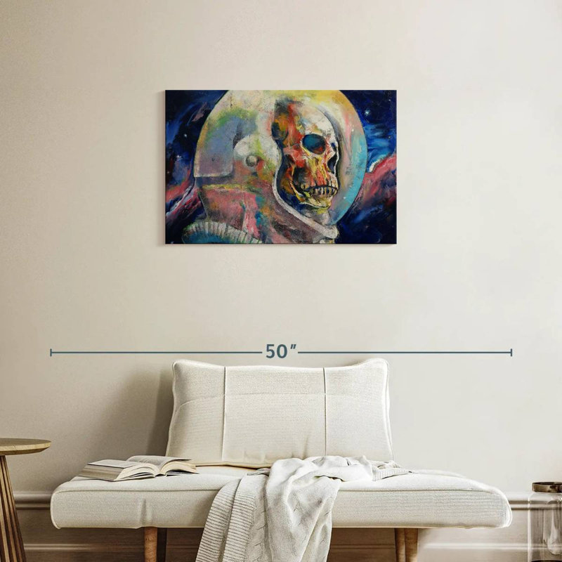 Astronaut Skull, 20" H x 30" W