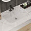 Meuble-lavabo avec lavabo en céramique, meuble-lavabo mural, 2 tiroirs et 3 espaces de rangement, meuble-lavabo moderne-113448625