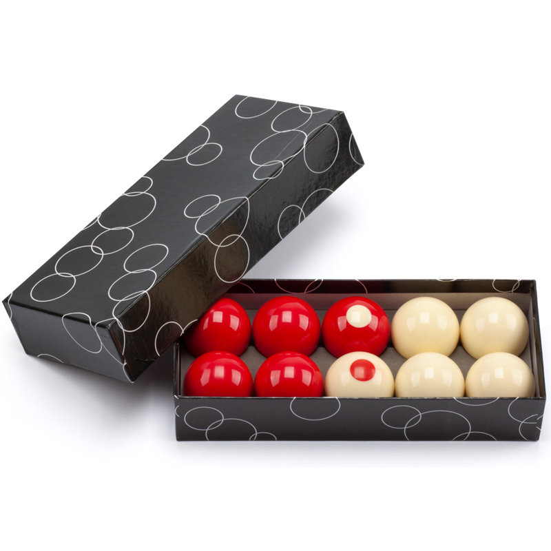 Regulation Size Red and White Bumper Pool Ball Set