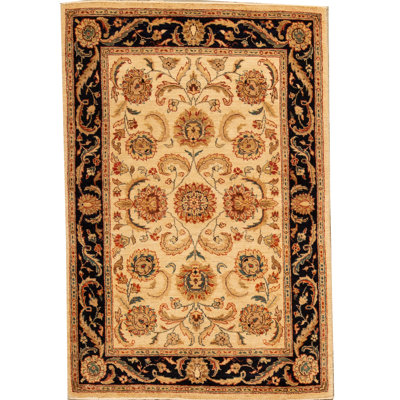 Tapis ivoire noué à la main de haute qualité