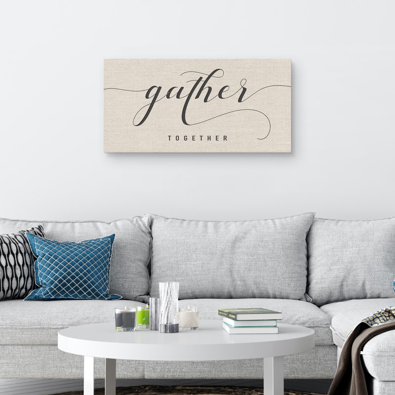 Reproduction d’art textuel sur toile tendue « rassemblez Together crop » par Amanda Murray