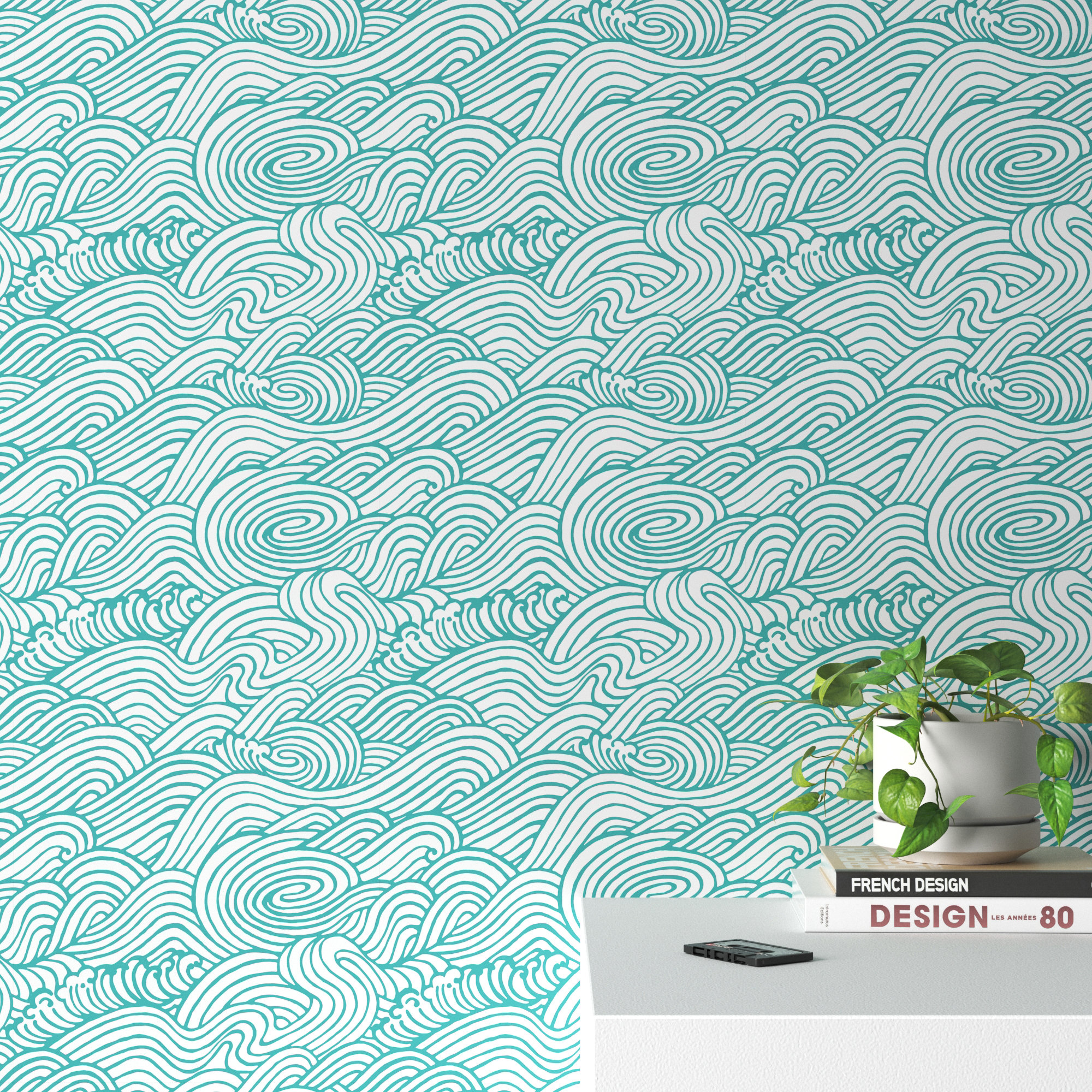 Juanita Peel & Stick Wallpaper, Blue