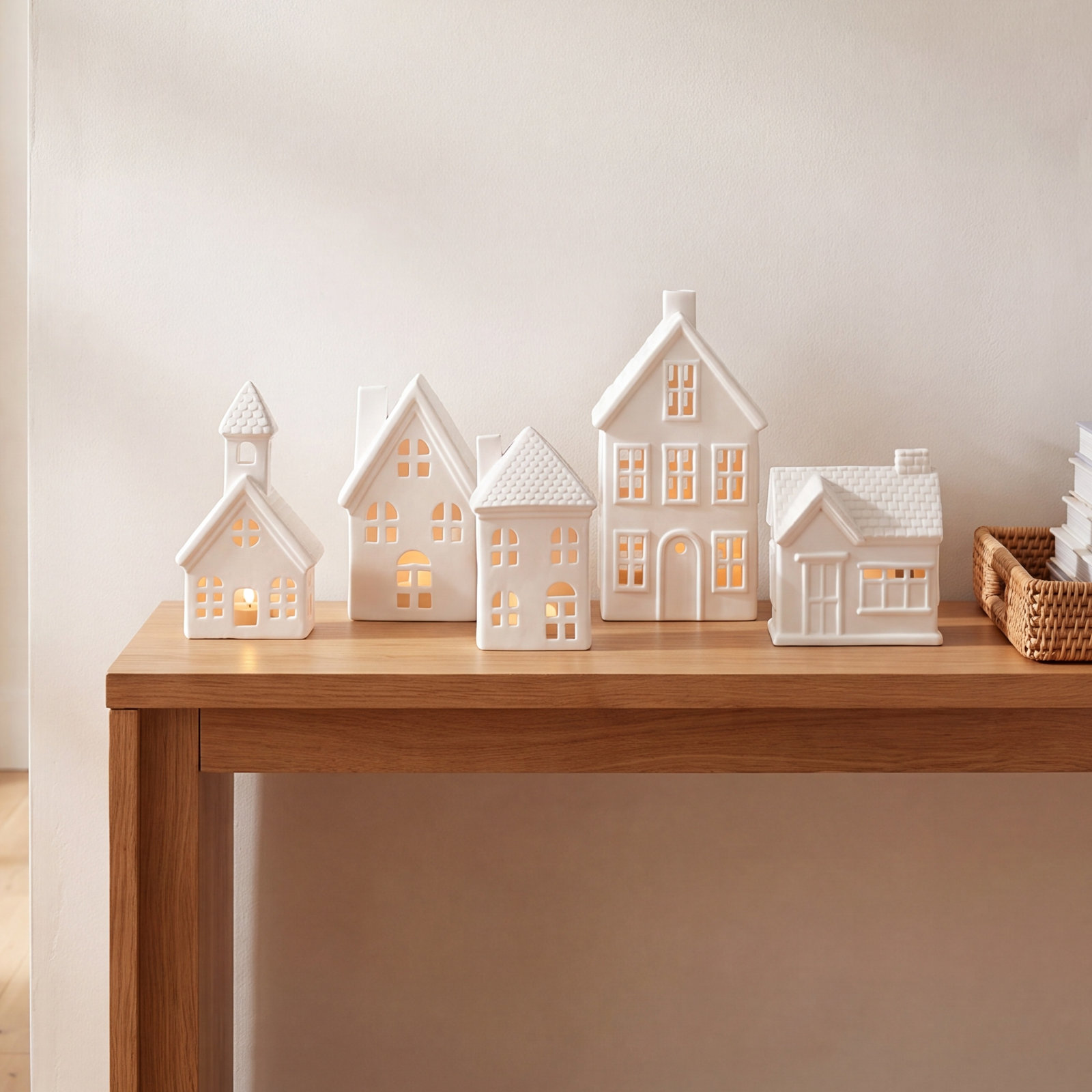 Porcelain Tabletop Christmas Village