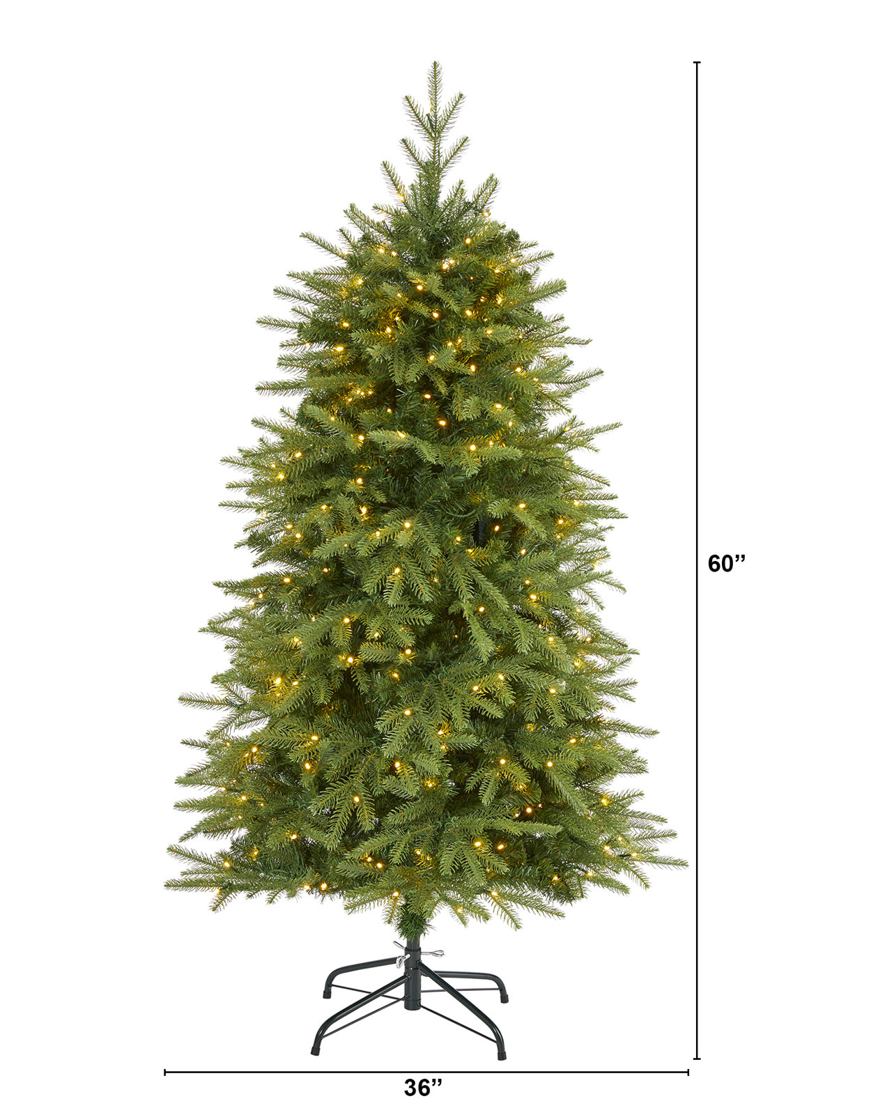 Easy Set-Up Lighted Christmas Tree, 5' H