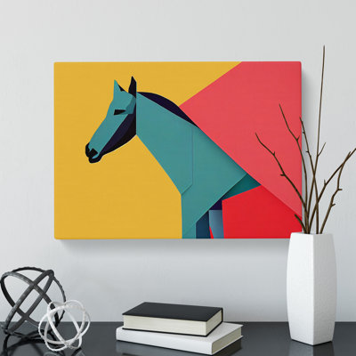 Eccentric Horse Abstract - Wrapped Canvas