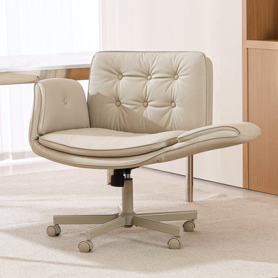 Anmol Criss Cross Chair with armrest,Cross Legged Chair with wheels