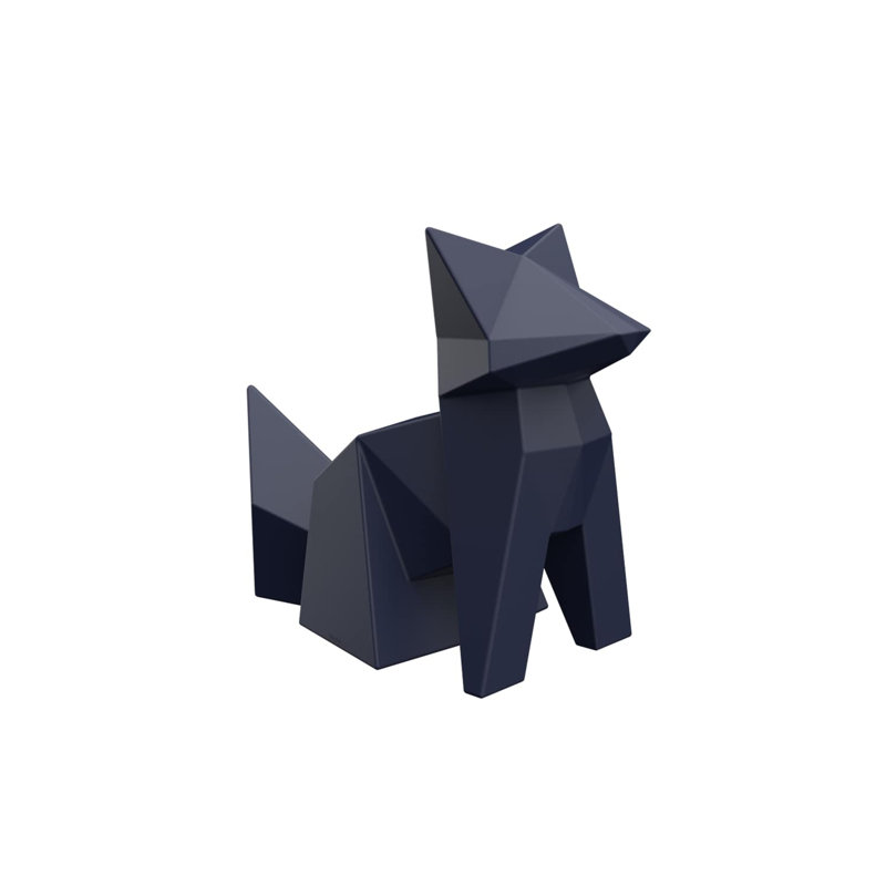 Statue de jardin renard en plastique, Bleu