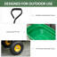 Large 109*52*94 cm Steel 1 Piece Garden Dump Cart Green with Tipping Function