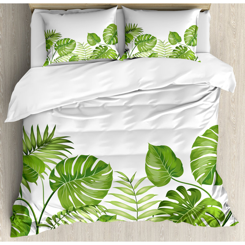 Coastal Floral Duvet Cover, Queen